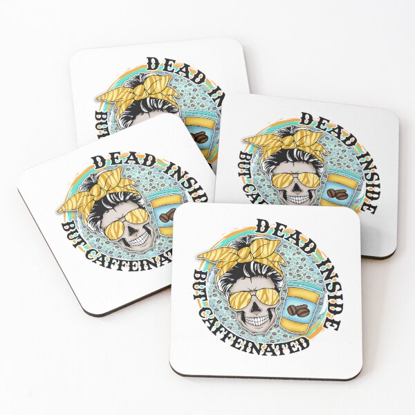 Item preview, Dead Inside But Caffeinated, Skeleton Coffee, Latte designed and sold by Luckydog23.