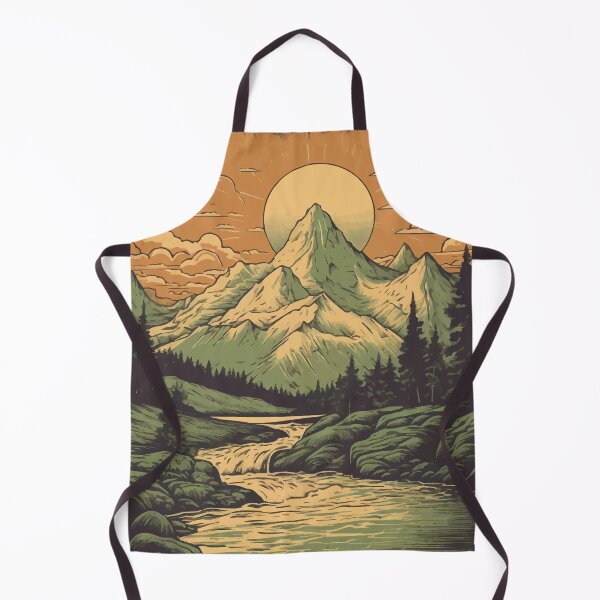 Item preview, Mount Cook at Sunset with River and Native Forest - Vintage New Zealand designed and sold by GVRDesign.