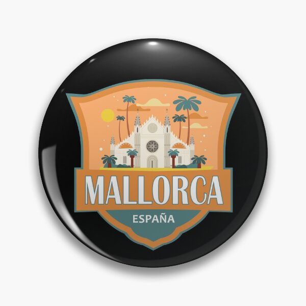 Item preview, Mallorca Spain Travel Retro Badge designed and sold by KrisSidDesigns.
