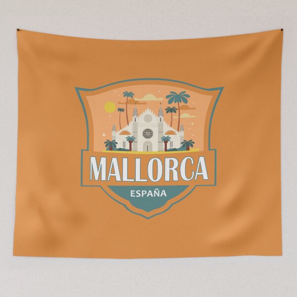 Item preview, Mallorca Spain Travel Retro Badge designed and sold by KrisSidDesigns.
