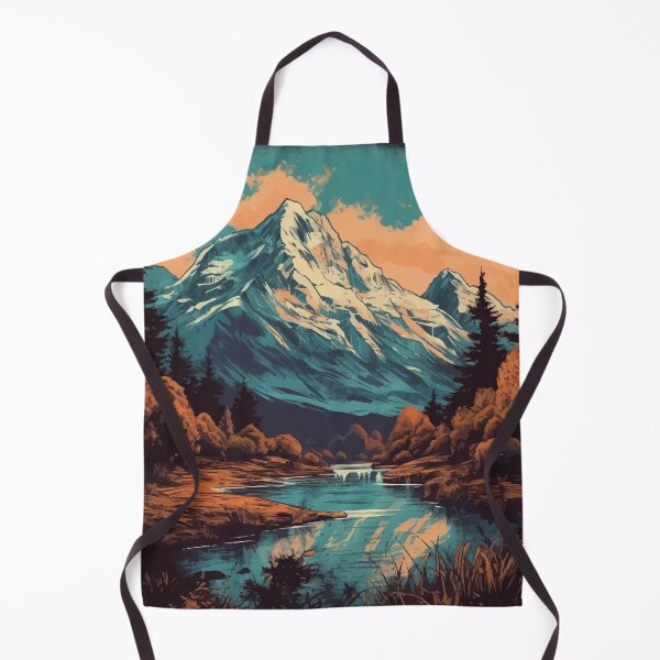 Item preview, Mount Cook with River and Native Forest - Vintage New Zealand designed and sold by GVRDesign.