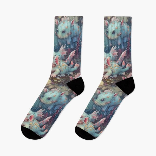 Item preview, Funny Axolotls Fantastic Animals Cute Axolotl Lover Watercolor Pattern designed and sold by SecretDicer.