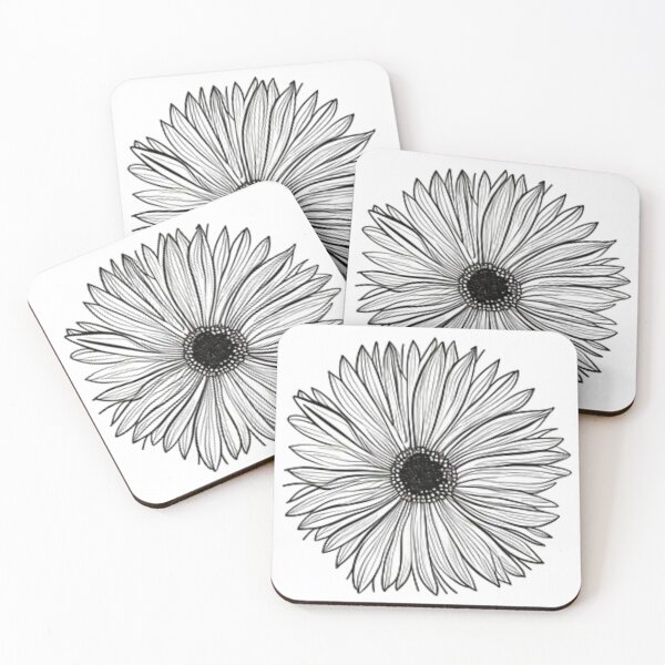 Item preview, Large Bloom of a Black and White Flower designed and sold by HanaiPrint.
