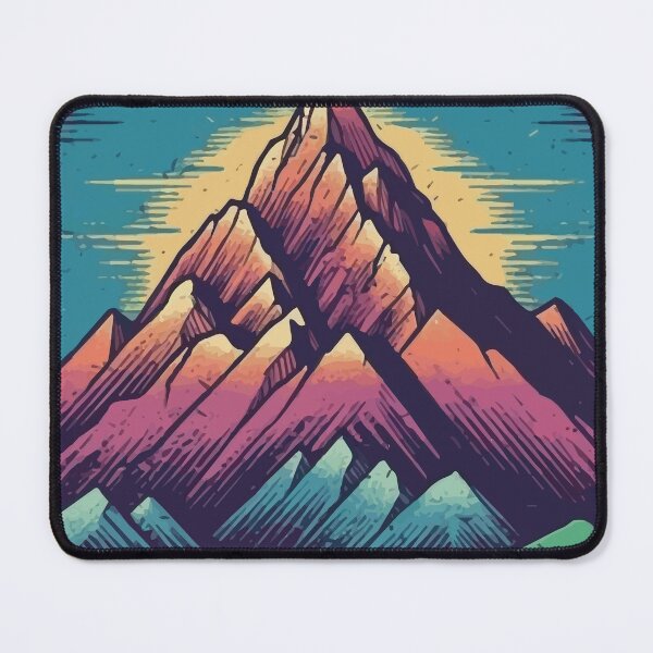 Item preview, A Retro Graphic of Mount Cook in Cool Tones - Vintage New Zealand  designed and sold by GVRDesign.