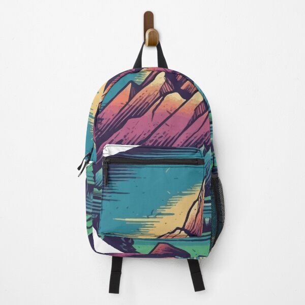 Item preview, A Retro Graphic of Mount Cook in Cool Tones - Vintage New Zealand designed and sold by GVRDesign.