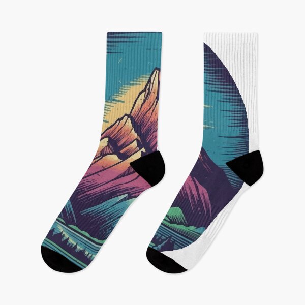 Item preview, A Retro Graphic of Mount Cook in Cool Tones - Vintage New Zealand  designed and sold by GVRDesign.