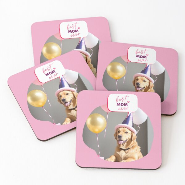 Artikelvorschau, Porträt eines Golden Retriever-Hundes. Glücklicher Muttertag auf Party entworfen und verkauft von Tio-Tecun.