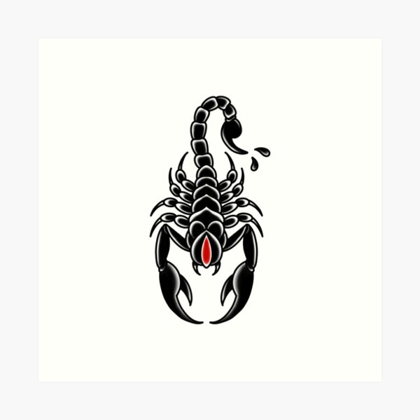 Scorpion Tattoos Art Prints for Sale  Redbubble