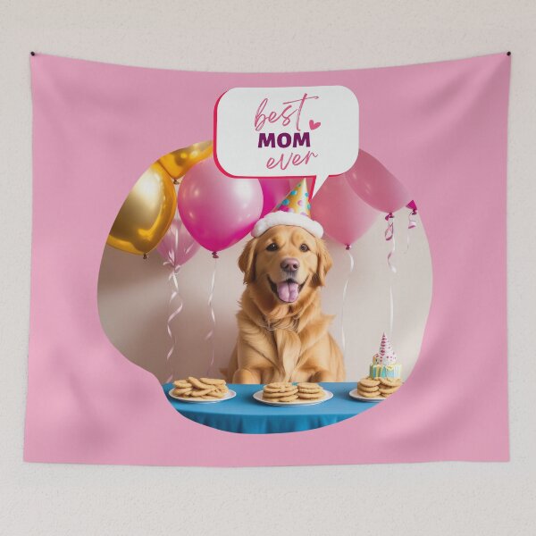 Item preview, Golden retriever dog Happy Mother's Day in party designed and sold by Tio-Tecun.