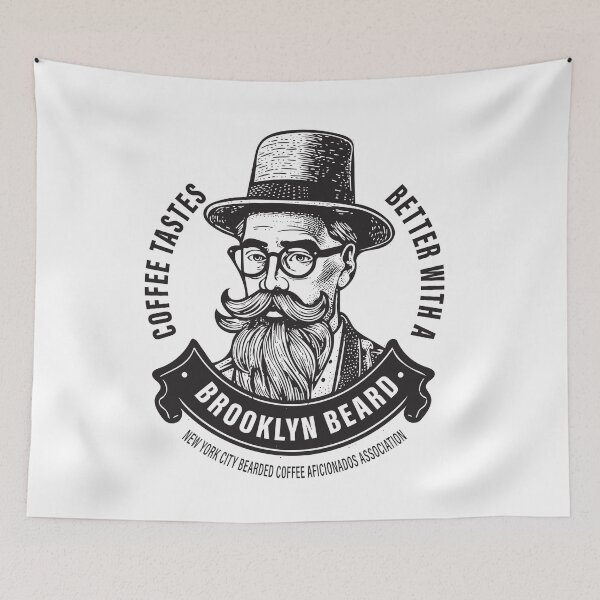 Item preview, Coffee tastes better with a Brooklyn beard designed and sold by BrooklynMugs.