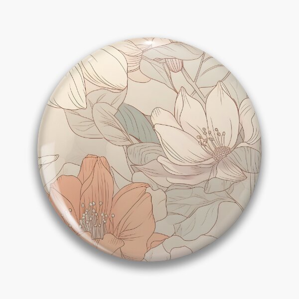 Item preview, Aesthetic floral seamless pattern in pastel colors with lilies drawn in fine graphics style designed and sold by SeamlessGuru.