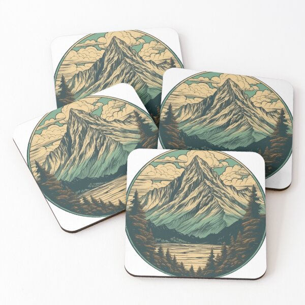 Item preview, A Retro Mount Cook / Aoraki In Dusky Blue- Vintage New Zealand  designed and sold by GVRDesign.
