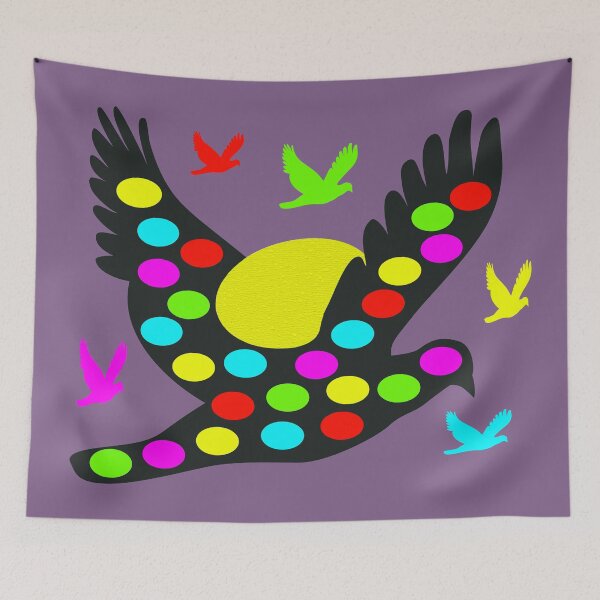 Item preview, Black bird with multicolored eggs designed and sold by Astralia.