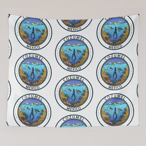 Item preview, Cozumel Mexico Scuba Badge designed and sold by KrisSidDesigns.