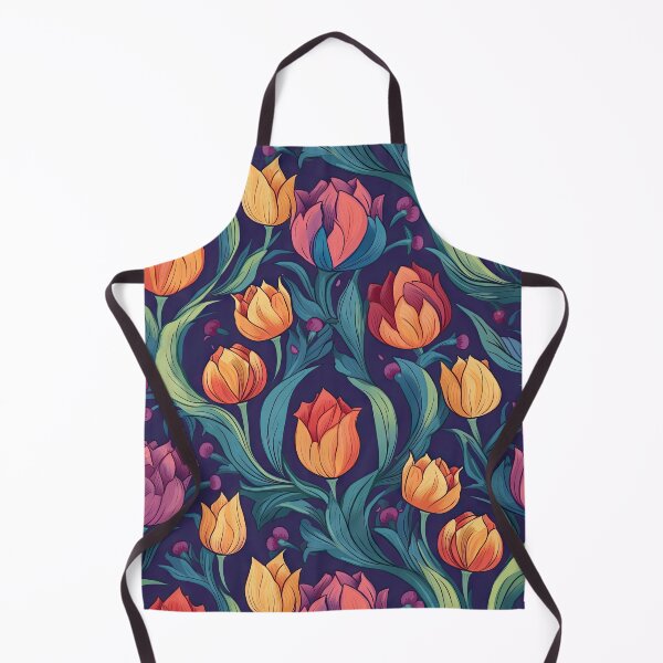 Item preview, Fresco Style Tulip Flower Seamless Pattern Design designed and sold by buruburubur.