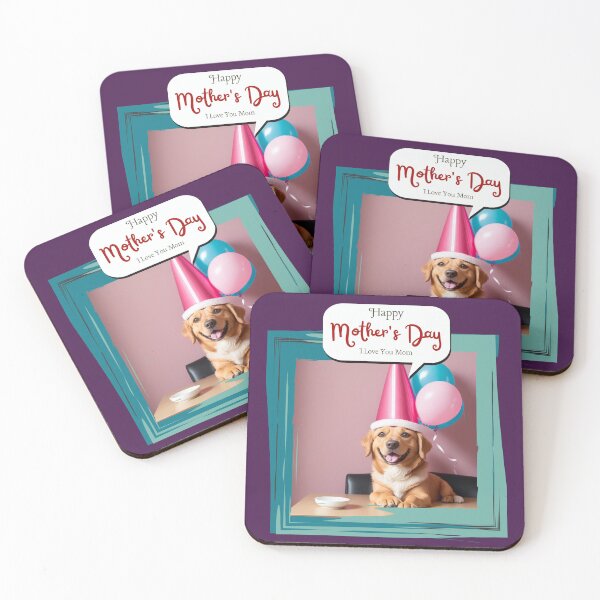 Item preview, Golden retriever dog Happy Mother's Day in party designed and sold by Tio-Tecun.