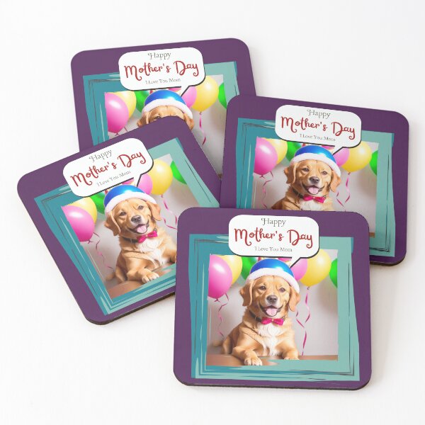 Item preview, Golden retriever dog Happy Mother's Day in party designed and sold by Tio-Tecun.