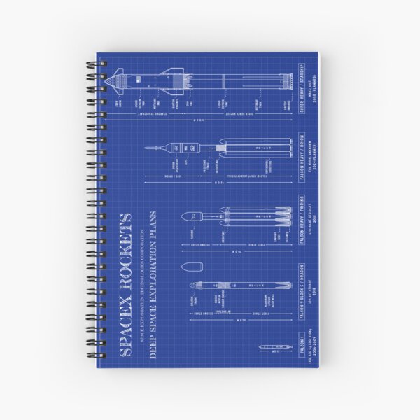 Item preview, SPACEX Rockets (Blueprint) designed and sold by BGALAXY.