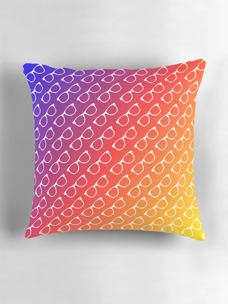 Thumbnail 3 of 4, Pillow, Glasses Rainbow Gradient designed and sold by OpticianNow.