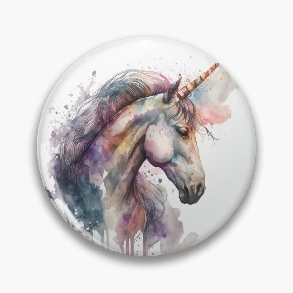 Artikelvorschau, Aquarell magisches Einhorn entworfen und verkauft von SaikoDesigns.