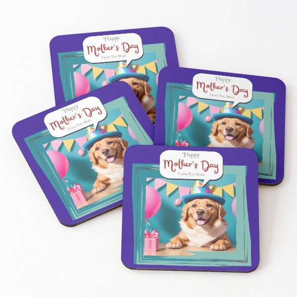 Item preview, Golden retriever dog Happy Mother's Day in party designed and sold by Tio-Tecun.