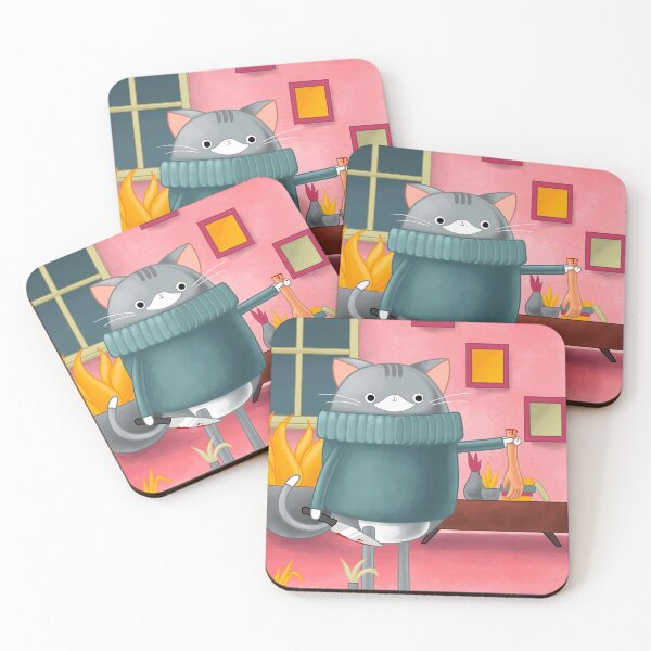 Item preview, Cosmo the Cat Unhinged designed and sold by GracBlum.