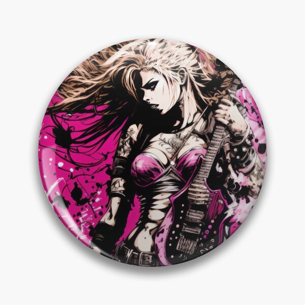 Item preview, ROCKER GIRL LEATHER SUIT SPLASH ELECTRIC GUITAR DESTROYER designed and sold by ogirdorgraphics.
