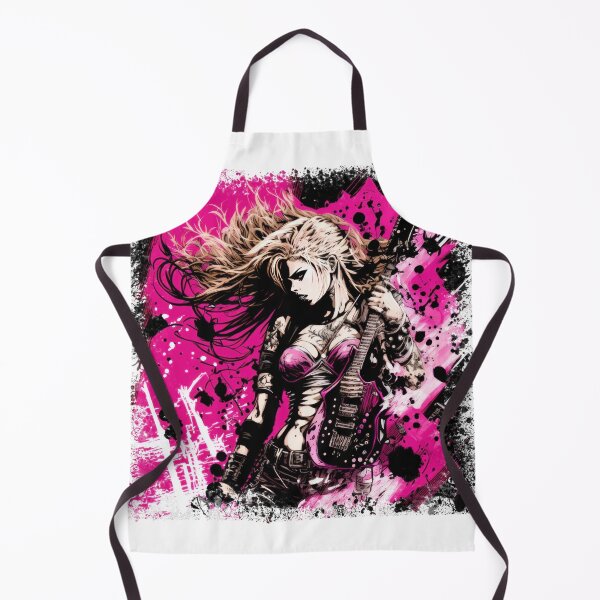 Item preview, ROCKER GIRL LEATHER SUIT SPLASH ELECTRIC GUITAR DESTROYER designed and sold by ogirdorgraphics.