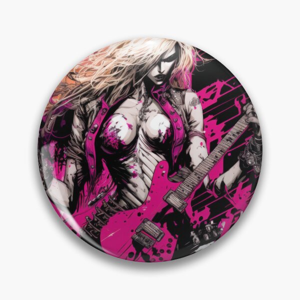 Item preview, ROCKER GIRL LEATHER SUIT SPLASH ELECTRIC GUITAR DESTROYER designed and sold by ogirdorgraphics.