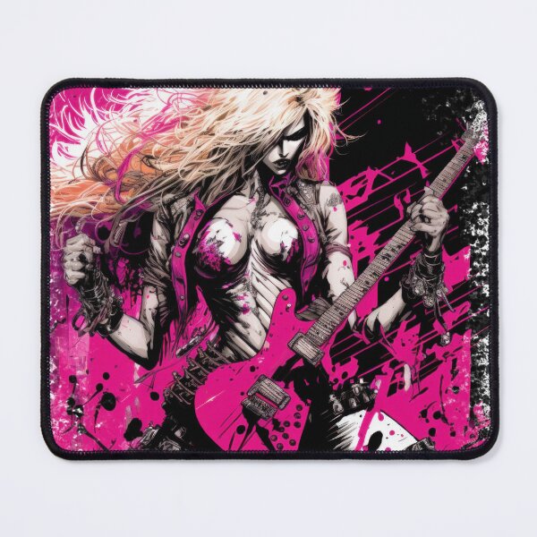 Item preview, ROCKER GIRL LEATHER SUIT SPLASH ELECTRIC GUITAR DESTROYER designed and sold by ogirdorgraphics.