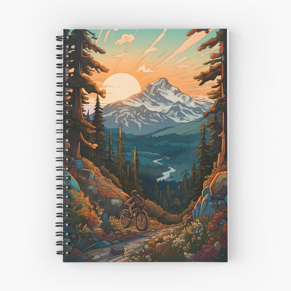 Item preview, mountain and sun mountain bike art designed and sold by ArtVilleStore.