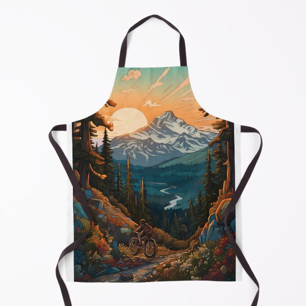 Item preview, mountain and sun mountain bike art designed and sold by ArtVilleStore.