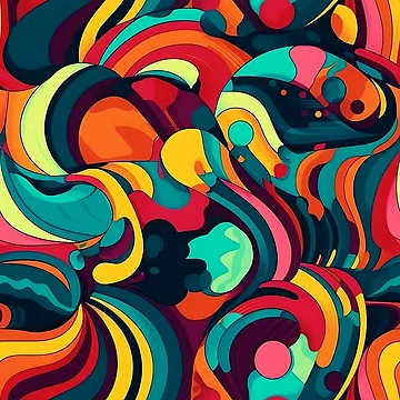 Artwork thumbnail, Abstract Bold Color Pattern by Hashola Designs