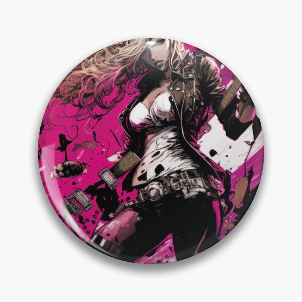 Item preview, ROCKER GIRL LEATHER SUIT SPLASH ELECTRIC GUITAR DESTROYER designed and sold by ogirdorgraphics.
