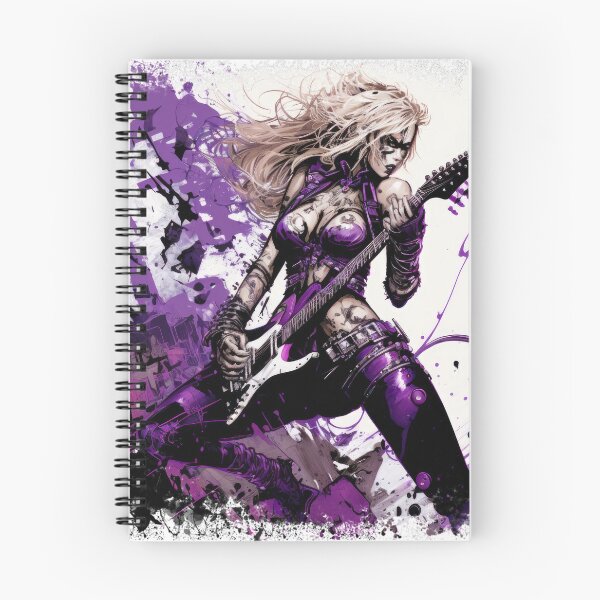 Item preview, ROCKER GIRL LEATHER SUIT SPLASH ELECTRIC GUITAR DESTROYER designed and sold by ogirdorgraphics.
