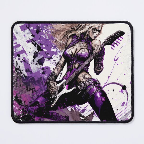 Item preview, ROCKER GIRL LEATHER SUIT SPLASH ELECTRIC GUITAR DESTROYER designed and sold by ogirdorgraphics.