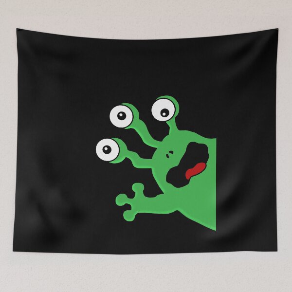 Item preview, Three eyed cartoon Alien designed and sold by Scat the cat.