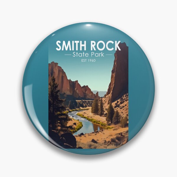 Item preview, Smith Rock State Park Oregon Travel Art Vintage designed and sold by KrisSidDesigns.