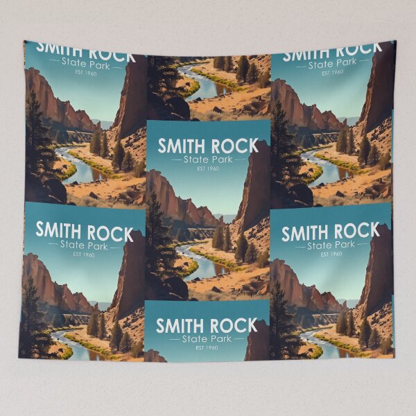 Item preview, Smith Rock State Park Oregon Travel Art Vintage designed and sold by KrisSidDesigns.
