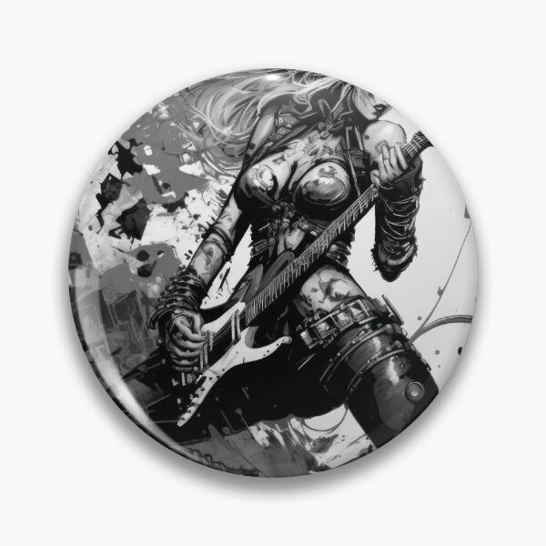 Item preview, ROCKER GIRL LEATHER SUIT SPLASH ELECTRIC GUITAR DESTROYER designed and sold by ogirdorgraphics.