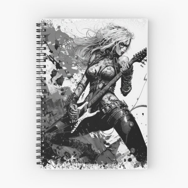 Item preview, ROCKER GIRL LEATHER SUIT SPLASH ELECTRIC GUITAR DESTROYER designed and sold by ogirdorgraphics.
