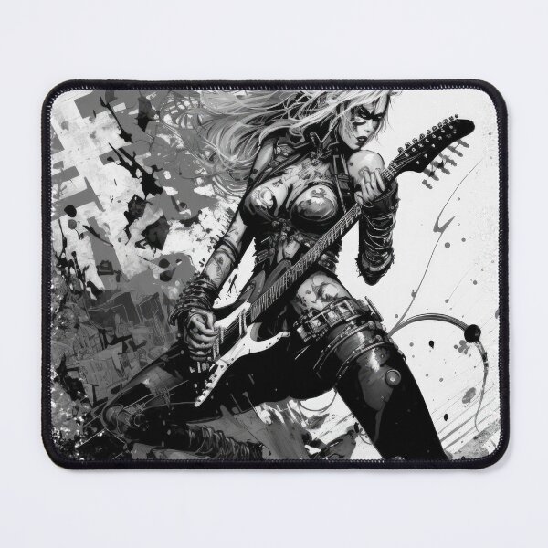 Item preview, ROCKER GIRL LEATHER SUIT SPLASH ELECTRIC GUITAR DESTROYER designed and sold by ogirdorgraphics.
