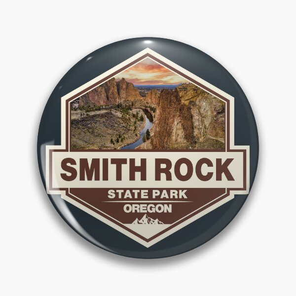 Item preview, Smith Rock State Park Oregon Travel Art Badge designed and sold by KrisSidDesigns.