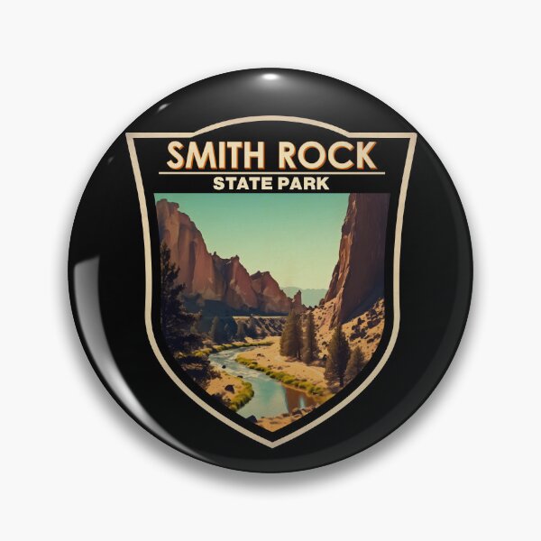 Item preview, Smith Rock State Park Oregon Art Badge designed and sold by KrisSidDesigns.