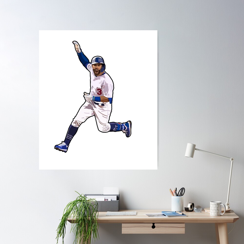 Chris Taylor Baseball Paper Poster Dodgers 2 - Chris Taylor - T