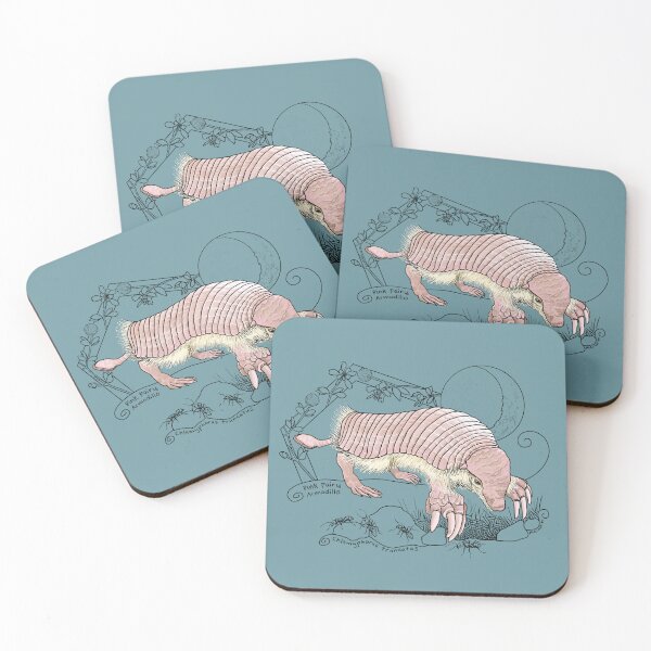 Item preview, A Pink Fairy Armadillo under the moon designed and sold by mernstw.