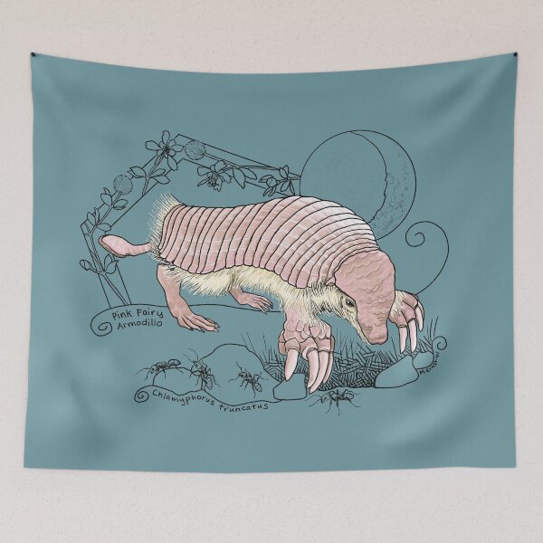 Item preview, A Pink Fairy Armadillo under the moon designed and sold by mernstw.