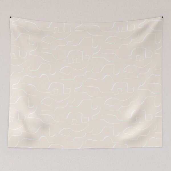 Item preview, Abstract Repeated Lines Beige Light | Part of the Scandinavian Edit designed and sold by IvoryNordic.