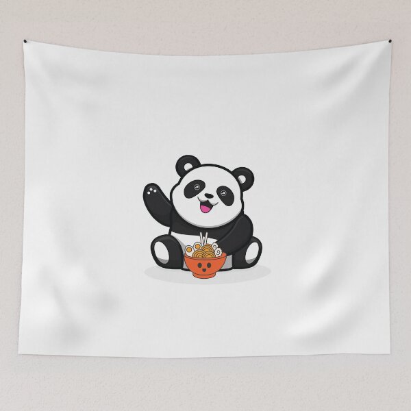 Item preview, Panda eating ramen designed and sold by TeeStarsWork.