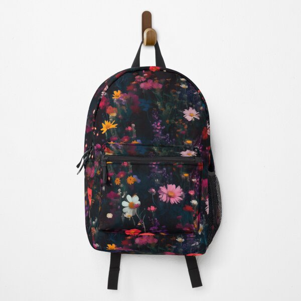 Item preview, Seamless floral pattern with wild bright wildflowers on a dark background designed and sold by SeamlessGuru.